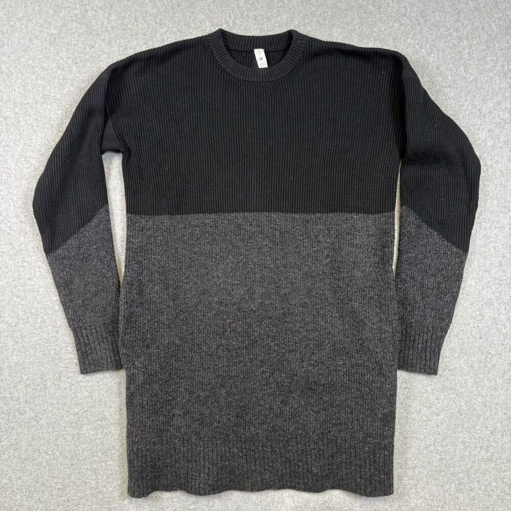 Lululemon Restful Intention Sweater Size S Black Heathered Core Dark Grey 25632